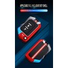 HIBEYO Flip 2 Button Key Fob Cover Compatible with Jeep