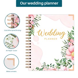 Wedding Planner - Wedding Planner Book and Organizer for the Bride, Wedding Planning Book Unique Engagement Gift for Newly Engaged Couples - Hardcover Bridal Planning Wedding Notebook 11" x 9"