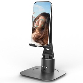 Auto Motion Sensor Face Tracking Smartphone Pod and Holder for Handsfree 360ｰ Rotation Video Recording Camera Cellphone Stand