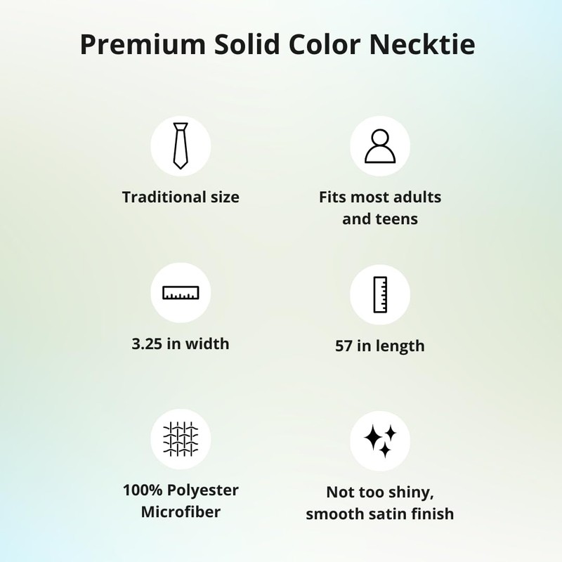 tiemart Premium Solid Color Necktie (Dusty Blue)