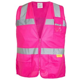 New York Hi-Viz Workwear RK Safety PK0430 ANSI/ISEA Class 2 Certified Female Safety Vest (Pink, 2XL)