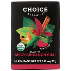 CHOICE ORGANIC TEAS Organic Spicy Cinnamon Chai Black Tea, 16 CT