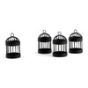 WEDDINGSTAR Miniature Classic Round Decorative Birdcages-Pack of 4-Black