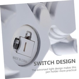 COHEALI Led Pen Cup Multi-Purpose Stationery Pot Resin Pencil Holder Makeup Brush Storage Holder