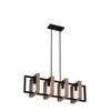 35.4" Kitchen Island Lighting,4 - Light Dining Room Farmhouse Chandelier,Black