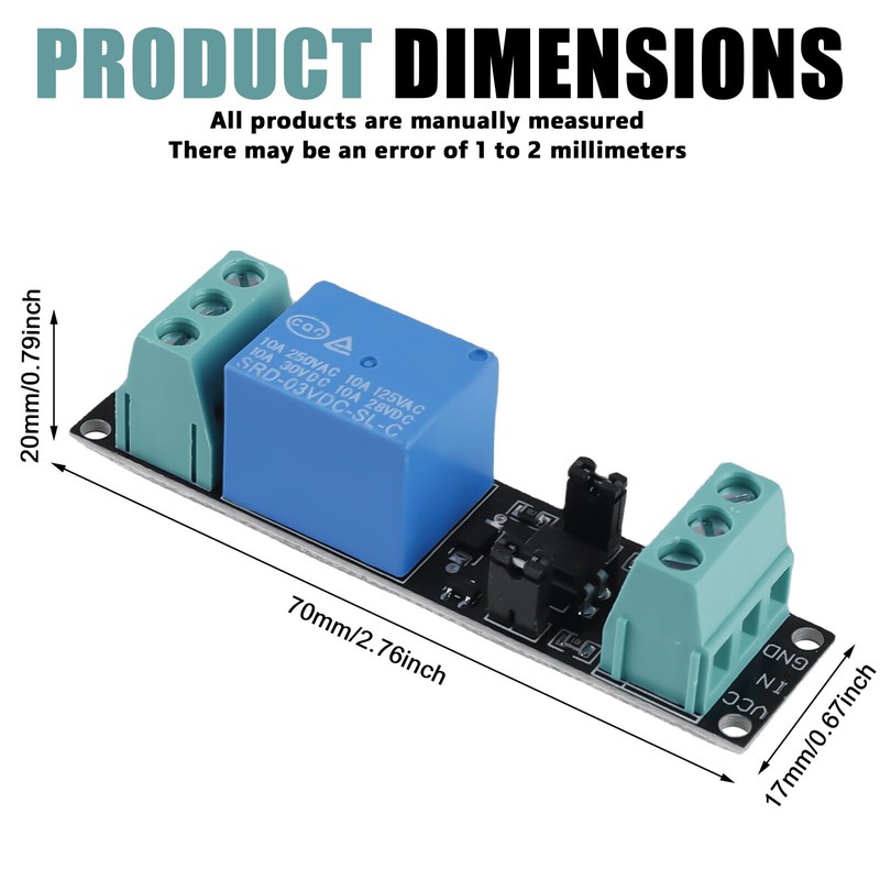 Pack of 10 3V 1 Channel Relay Power Switch Board,