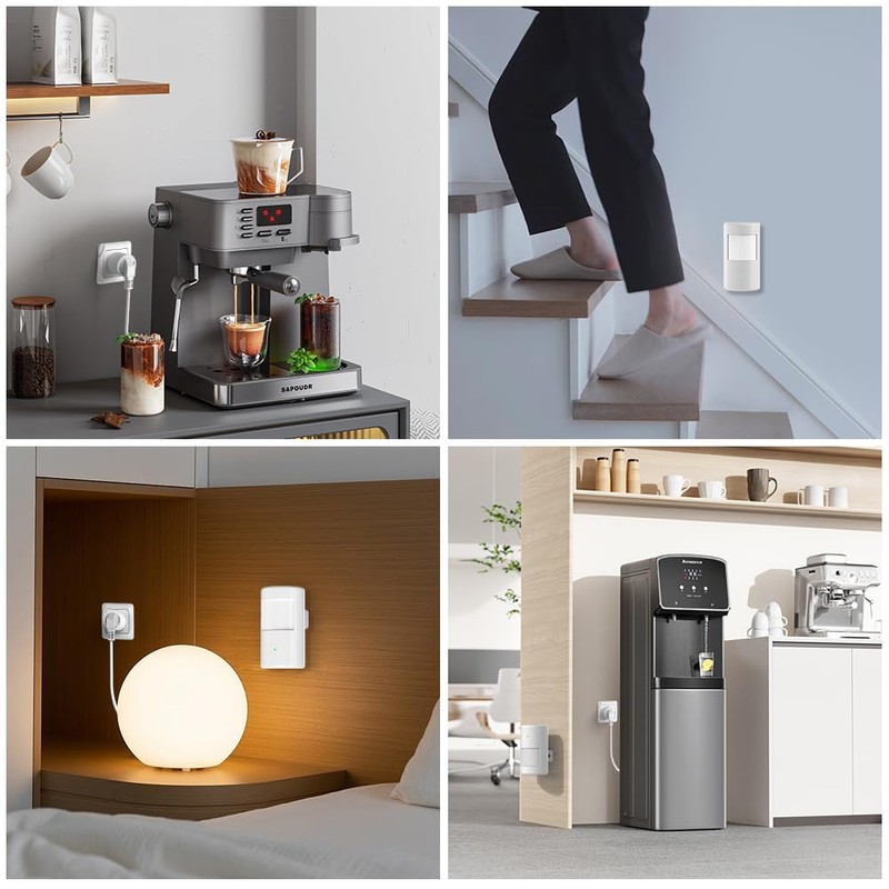 Infrared Motion Sensor with Radio Sockets, ASOFTY Wireless Motion Sensor