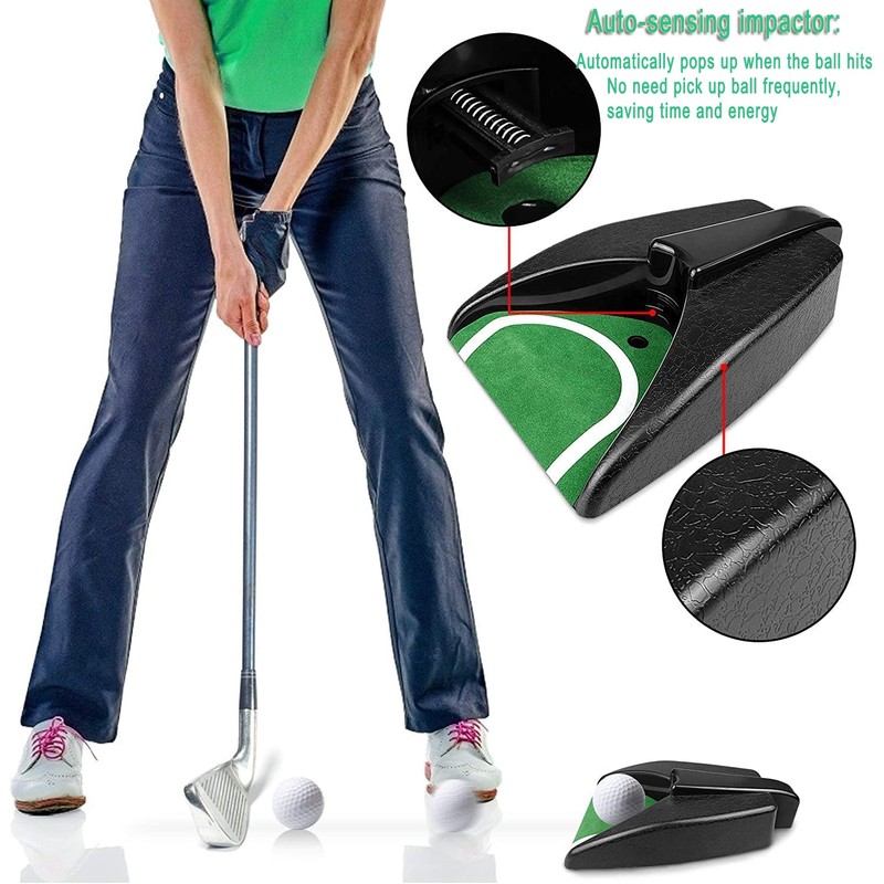 Esenlong Golf Automatic Putting Cup, Golf Ball Automatic Putting Returning