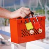 WUWEOT Group Lock Box, Red Portable Lockout Tagout Box Loto