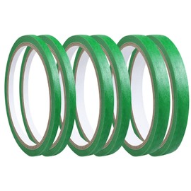 Azushwer 6 Rolls Green Masking Tape, 3mm/7mm/12mm Widex22 Yard Pinstripe Tape, Fine line Masking Tapes, Paint Masking Tape for Painting Artists Decorating DIY Board Auto