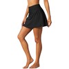 beautyin Women's Solid Swim Skirt Build-in Brief Tummy Control Tankini