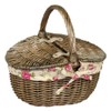 Red Hamper EH091 Wicker Small Antique Wash Double Lidded Oval