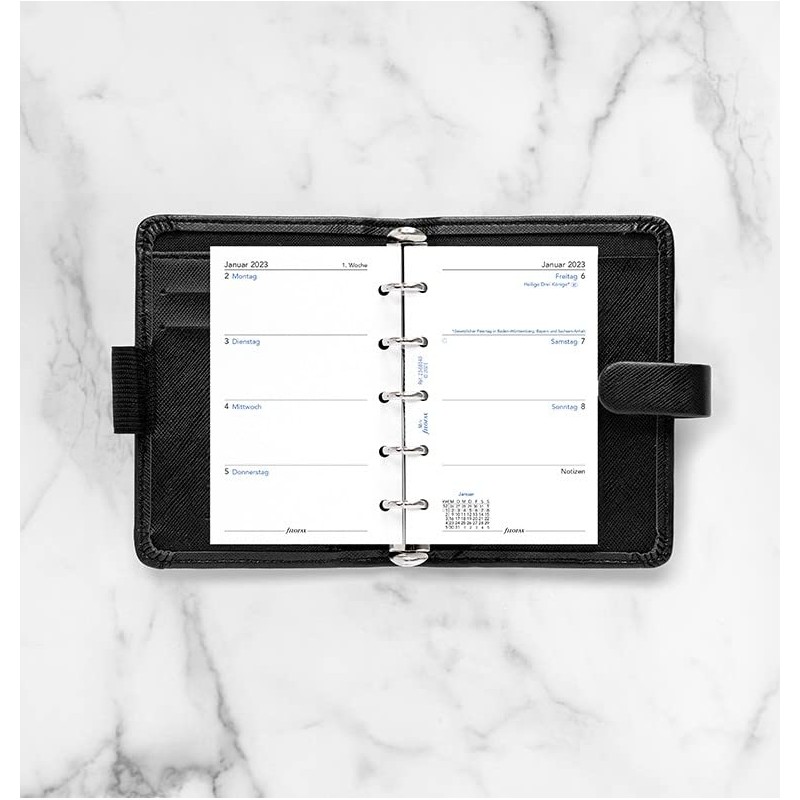 Filofax Mini 1 Week on 2 Pages (German) 2023, White,