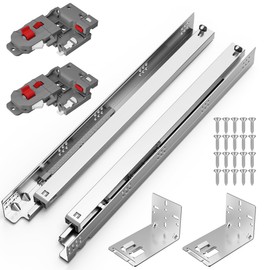 Chibery 12 15 18 21 Inch Undermount Soft Close Drawer Slides, Full Extension 3D Locking Device, Rear Mount Brackets, Concealed Bottom Mount Rails for face Frame Cabinet, 100 LB（12 inch, 6 Pair）