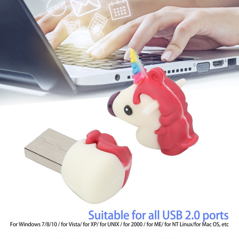 USB 2.0 Flash Drive White Cute Appearance Data Storage Tool