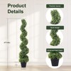 4FT Artificial Boxwood Spiral Topiary Trees, 4ft Tall (2 Pieces)