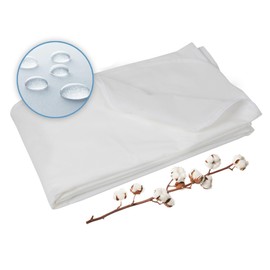 Komfortec Mattress Protector 90 x 200 cm, Cotton, Breathable, Anti-Allergy, No Crinkling, Oeko-Tex Certified, Waterproof Mattress Topper, Comfortable Fit, Easy Cleaning, Durable