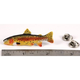 Handcrafted Hand Painted Yellowstone Cutthroat Trout Magnet Gift for Fishermen for Personalizing Home Office Lodge Fridge Whiteboard Locker - Made in USA - SKU FP014GMAG