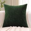 OTOSTAR Chenille Throw Pillow Covers 18x18 Inch Soft Farmhouse Green