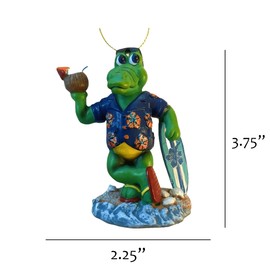 Vacation Gator Christmas Ornament, Florida Alligator Decor with Surfboard, Hanging Holiday Surfing Decorations for Tree by Christmas Market Ornaments