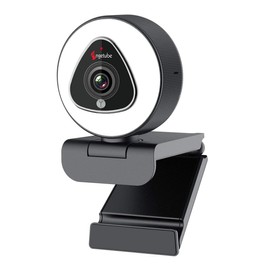 Angetube Streaming Webcam 1080P with Ring Light, HD USB Web camera with Digital Zoom Autofocus Built-in Microphone for Computer PC Laptop Mac