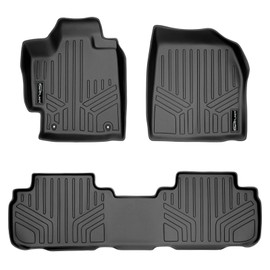 SMARTLINER Custom Fit Floor Mats 2 Row Liner Set for 2008-2013 Toyota Highlander