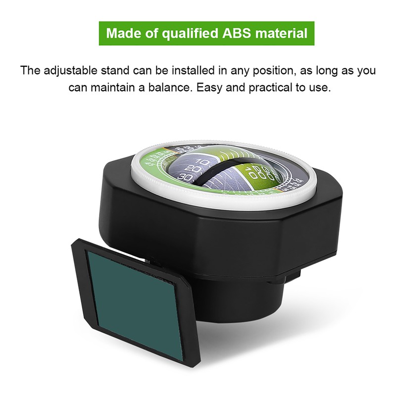 Outdoor Luminous LED Car Inclinometer Angle Slope Meter Balancer Measure
