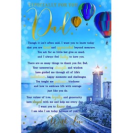 Especially for My Dad Lighthouse Sentiments Happy Birthday Card Lovely Verse