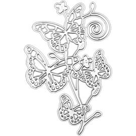 Butterfly Metal Die Cuts Flower for Butterfly Lace Border Carbon Steel Cutting Dies for Card Making Scrapbooking Die Metal Cutting Cuts Stencils for Paper Crafts Cards,Stamps and Dies for Card Making