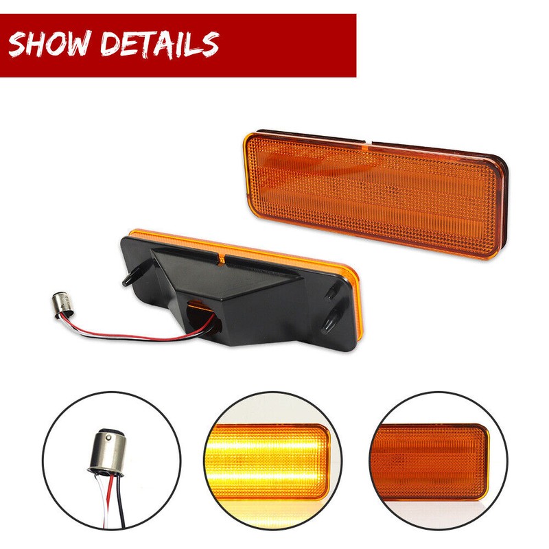 JDMTECH For 80-86 Ford Bronco F150 F250 F350 Amber Switchback