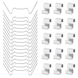 KINGLAKE KINGLAKE 100Pcs Greenhouse Glass Clips Stainless Steel (50 Pcs Greenhouse Glass W Wire Clips and 50 Glazing Overlap Z Clips) for Fixing Aluminium Greenhouses Panels, Polycarbonate Glass Panes