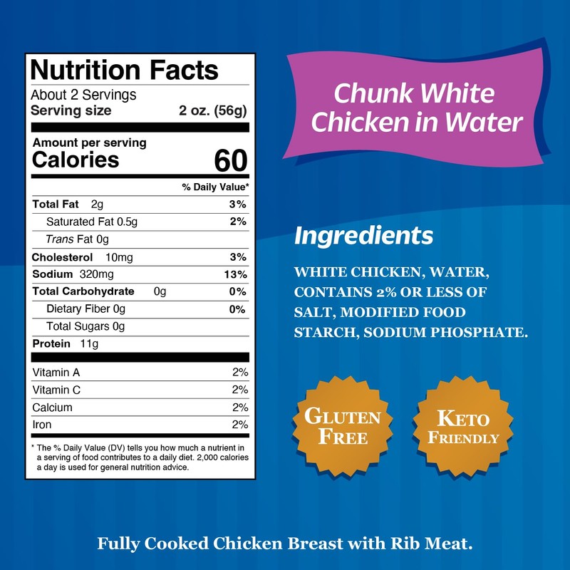 Sweet Sue Chunk White Chicken in Water, 5 oz Can