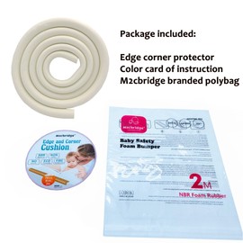 M2cbridge U Shape Extra Thick Furniture Table Edge Protectors Foam Baby Safety Bumper Guard 6.5 Ft (Off White)
