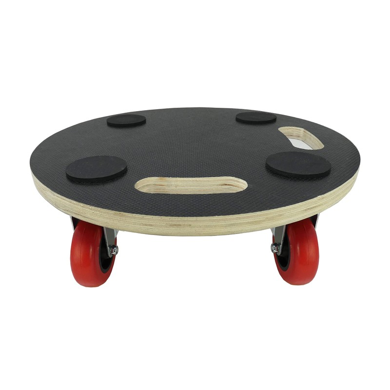 Shepherd Hardware Move-It 3363 Premier 15-Inch Round Wood Platform Dolly,