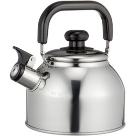 Wahei Freiz RB-2233 Whistle Wide Mouth Kettle, 1.6 L (1.6 L), Compatible with Induction and Gas, Suitable Capacity, 3.3 gal (1.1 L), Easy to Clean, Stainless Steel