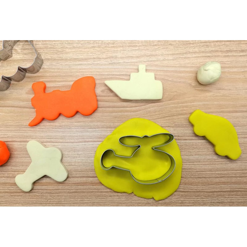 Transport Cookie Cutter Set,7pcs Cookie Cutter Train Cookie Cutter Car