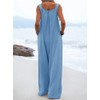 Chouyatou - Overol de pierna ancha con tirantes ajustables para