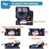 Hehua 7PK Replacement for Dymo D1 12 mm Label Tape