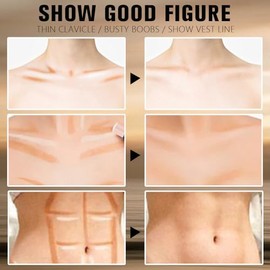 Barra Resaltadora de Contorno en Crema 2 en 1, Barras de Maquillaje Bronceador Neutro, Barra de Esculpido de Doble Extremo para Cara y Cuerpo, de Larg