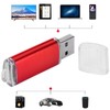 USB Flash Drive Transparent Cover Red Portable Storage Memory Stick