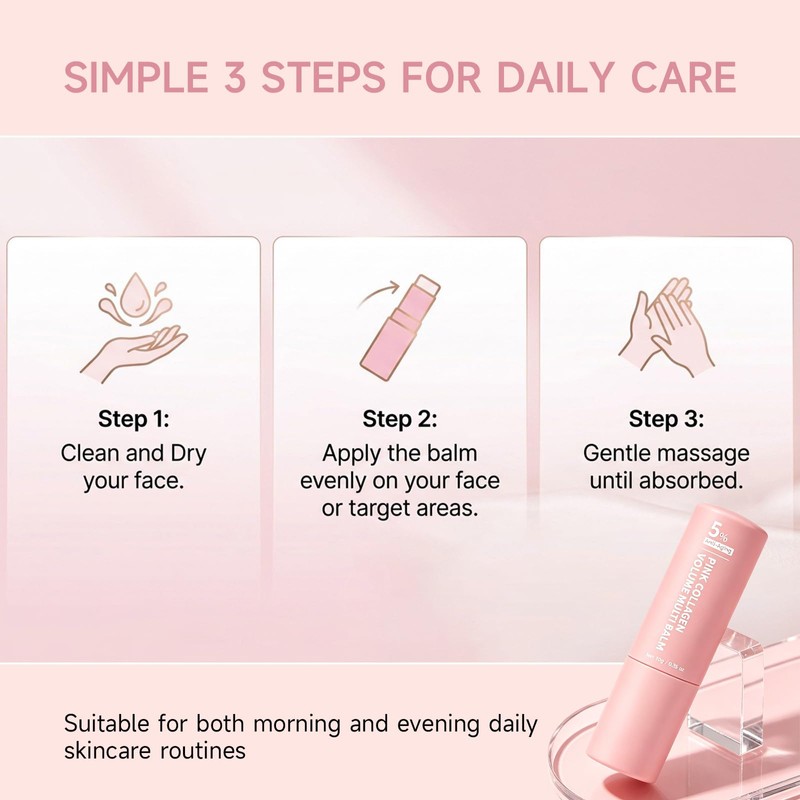 PDRN Pink Collagen Volume Multi Balm Stick 2 Pack, Hydrating