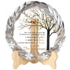 25th Anniversary Wedding Gifts Crystal Plate with Gold Leaf Wreath