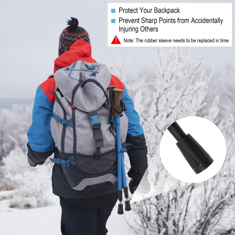 Nordic Walking Poles, Rubber Buffers, Pack of 6, Rubber Buffer