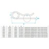 HEAVYTOOL Spring Pins 2 mm x 65 mm Double (Pack