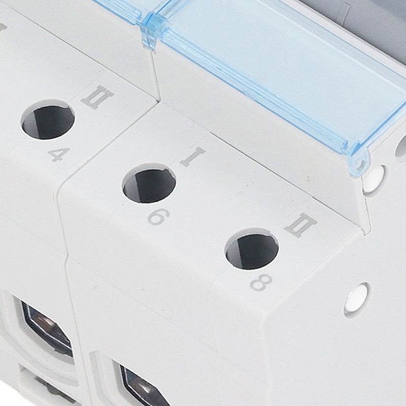Dual Power Manual Transfer Switch 230VAC 2 Poles DIN Rail