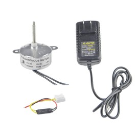CHANCS TYC40 12V 5RPM DC 5RPM Shaft 46mm Synchronous Motor with DC Power Adapter - Input 100/240V Output DC 12V for Animated Dolls
