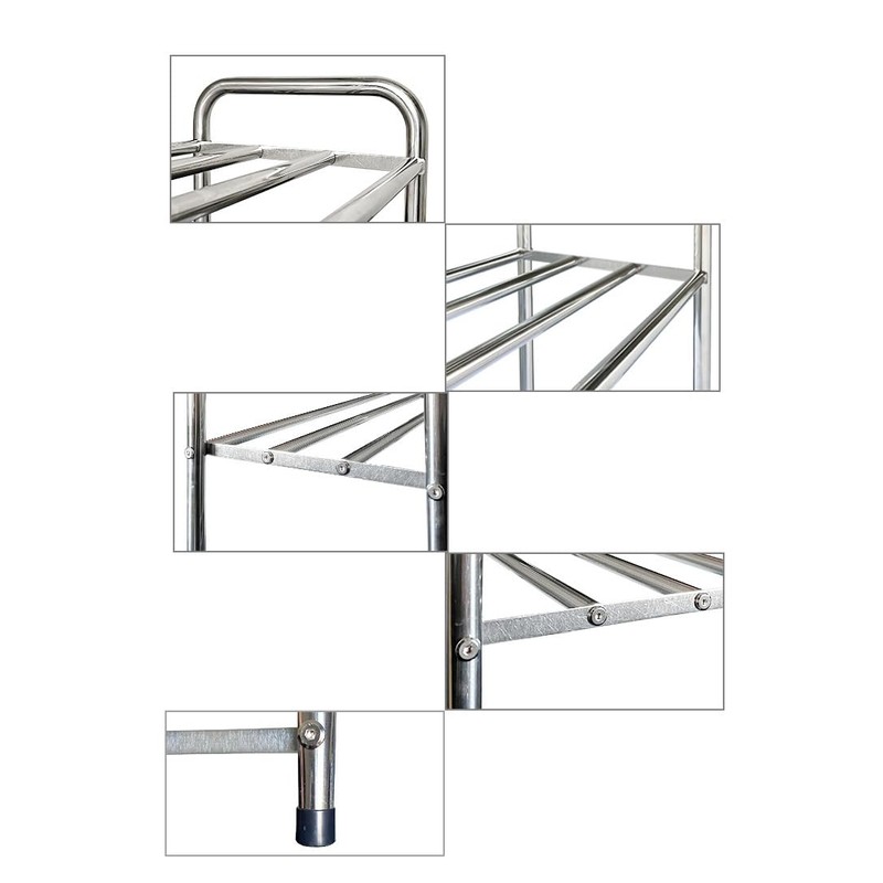 Botion 3 Tier Expandable Shoe Rack for Closet, Stainless Steel