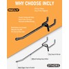 INCLY 60 Pack 4 Inch Black Pegboard Hooks, 1/4" Heavy