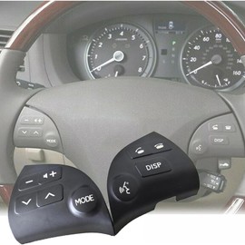 2Pcs Steering Wheel Volume Control Switch Button Cover Fit for Lexus ES350 2006 2007 2008 2009 2010 2011 2012 84250-33190-C0