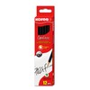 Kores Grafitos HB pencil with eraser, 12 pieces, colour: black